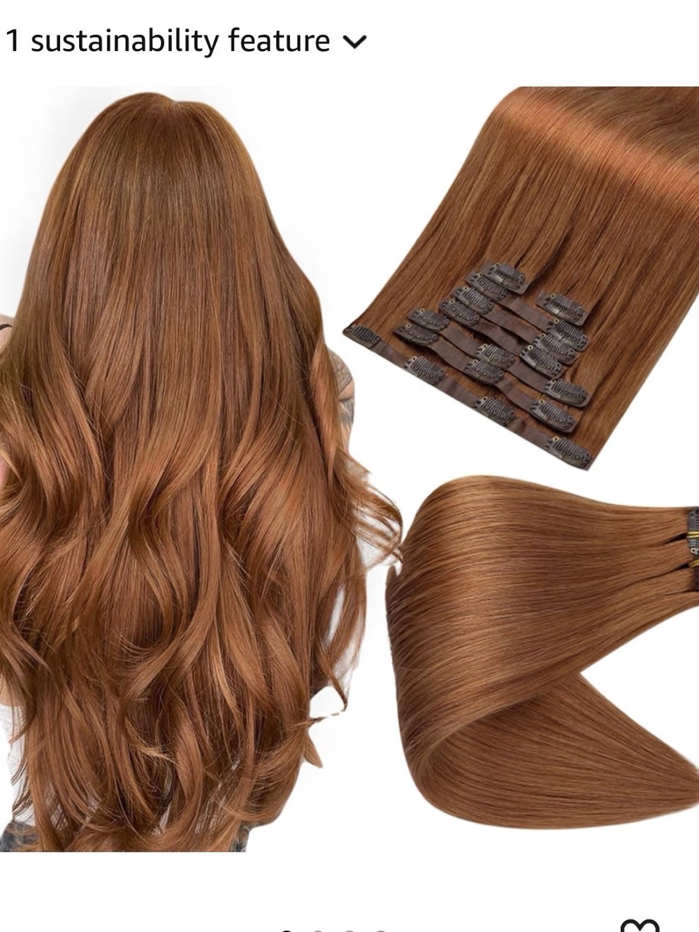 Clip-In Hair Extensions in Warm Copper Brown – Seamless Volume & Length
